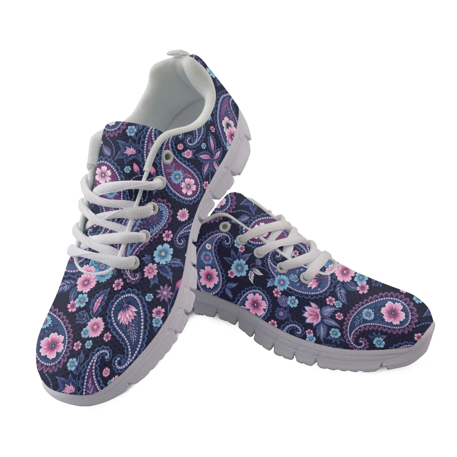 Coloranimal Floral Print Running Shoes Fitness Shoes for Womens Breathable Tennis Shoes