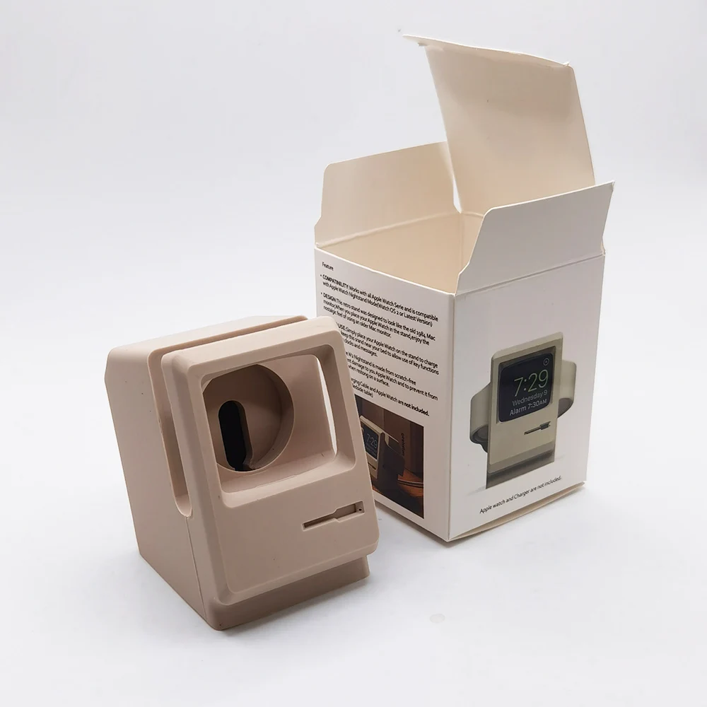 Desktop-Halter für Apple Watch, Ladeständer, Retro-Computer-Muster, Ladestation für iWatch 8, 7, 6, 5, 4, 3, 2, SE, Silikon-Dock – Detail 27