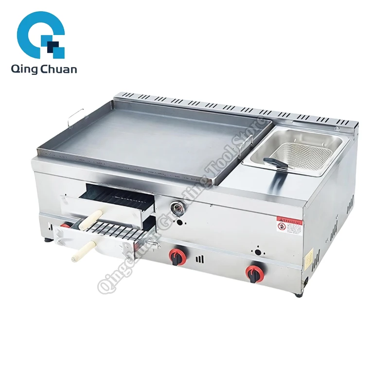 

Commercial Gas Griddles Teppanyaki Equipment Baking oven Deep Fryer Gas Grill Roast Freidora Chicken Frying Machine Deep Fryer