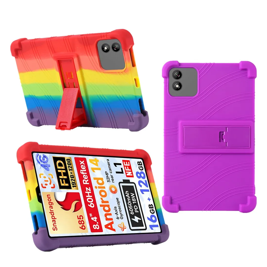 

For BNCF BPad Mini 8.4 Inch 2025 New Release Silicone Case Shockproof Anti Drop with Stand Multi Function Fashion Tablet Cover