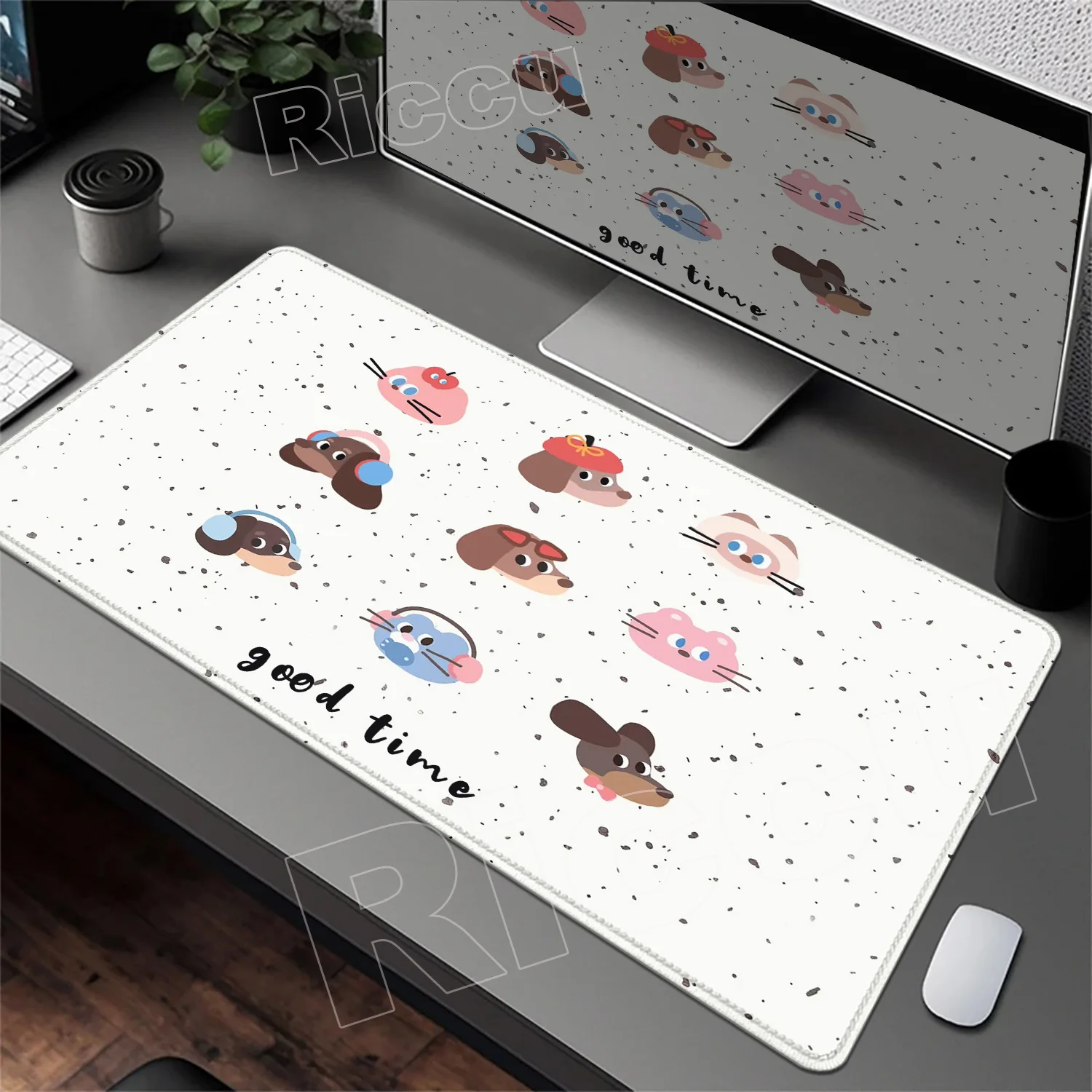 

Cat Locking Edge Mouse Mats Cute Dog Large Rubber Mouse Pad Gaming Mousepads 900x400mm Mousepad PC Desk Pads Office Keyboard Mat