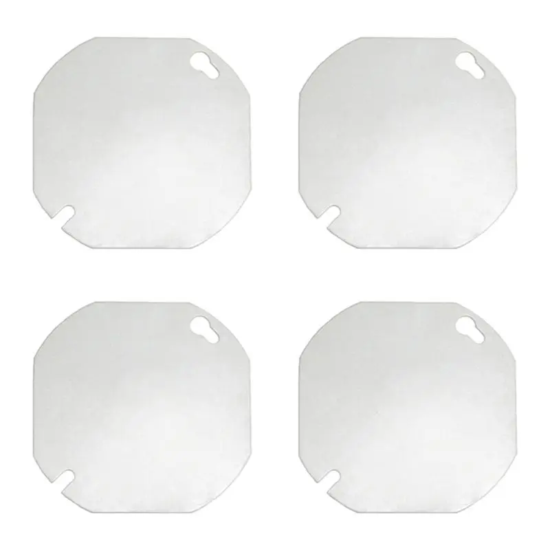 

Комплект из 4 крышек для электрических коробок ABXF-4, оцинкованные стальные крышки для распределительных коробок, крышки для восьмиугольных коробок