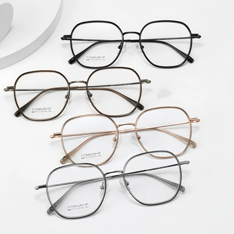 TFTB Korean Retro Oval Women Eyeglasses Retouch Face High-Quality TR90 Titanium Men's Optical Prescription Glasses Frame BD7010Z