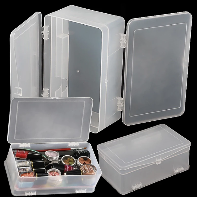 Large Capacity Storage Box for Nail Tools Gel Polish Empty Nail Art Organizer Brush File Manicure Container Beauty Kit Organizer