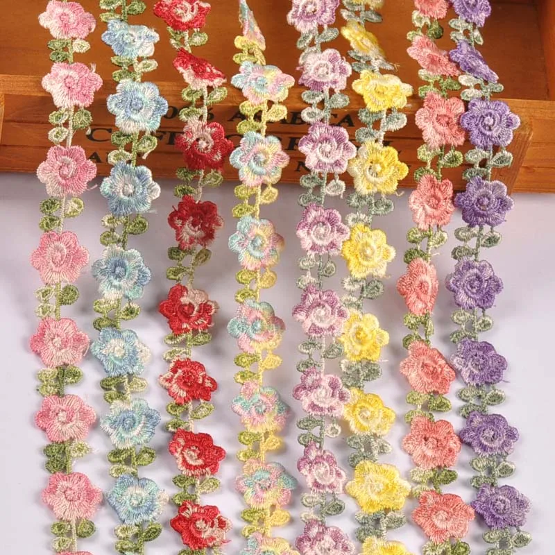 1yard 19mm Flower pattern Handmade Lace Trim Patchwork Ribbon DIY Garment Sewing headwear Accessories cp4055