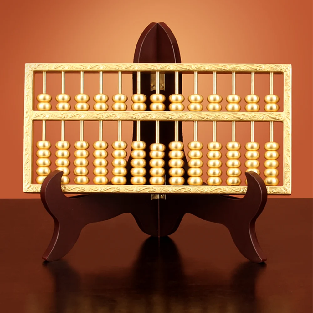 Ruyi Abacus Decoration Solid Lucky Gold Operator Office Feng Shui Decoration Decorative Craft Gift