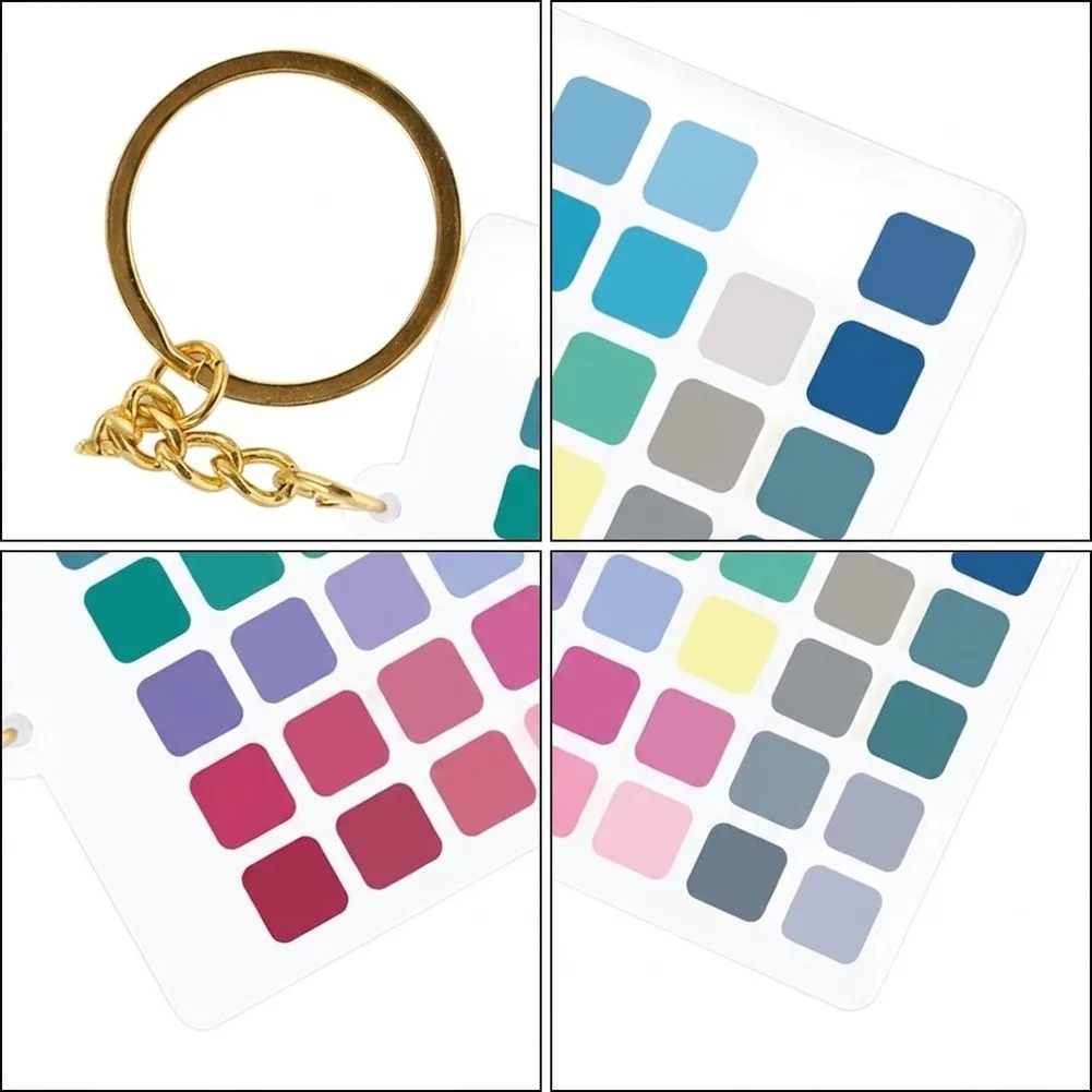 Makeup Shade Guide True Summer Keychain Portable Style Tool Makeup Shade Reference Compact Shopping Guide Multicolored