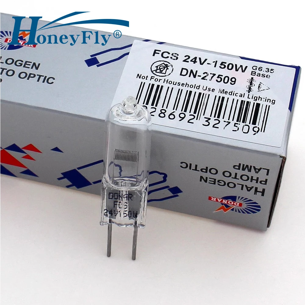 HoneyFly Projector Halogen Lamp FCS 64640 G6.35 24V 150W 7158XHP for Microfilm Reader Medical Surgical Shadowless Lamp