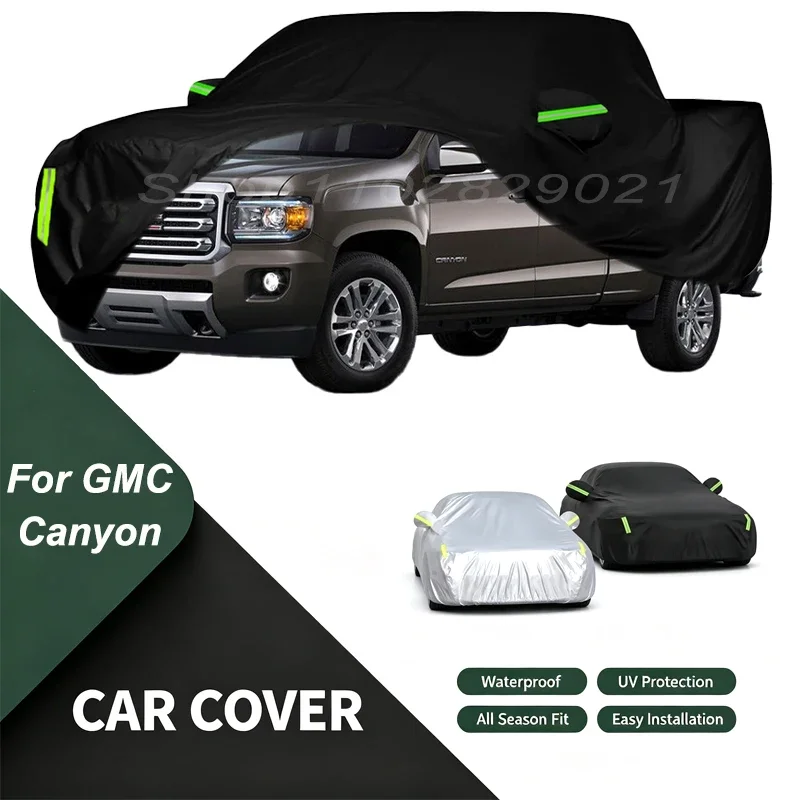 Car Cover For GMC Canyon Waterproof Dustproof Outdoor Protection, UV Snow Sun Resistant Auto Exterior Cover Car Sunshade