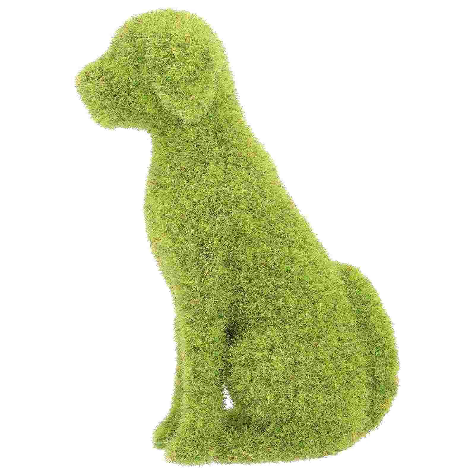 Decorazione floccata di paesaggio Decorazione del prato del patio Figurine di floccaggio di coniglio Piscina di alligatore Galleggiante Animale artigianale Cucciolo Piccolo ornamento
