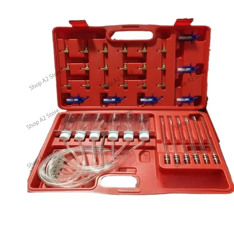 Common Rail Diesel Return Oil Flow , Fuel Nozzle Return Oil Measuring Tool Kit With Test Adapters