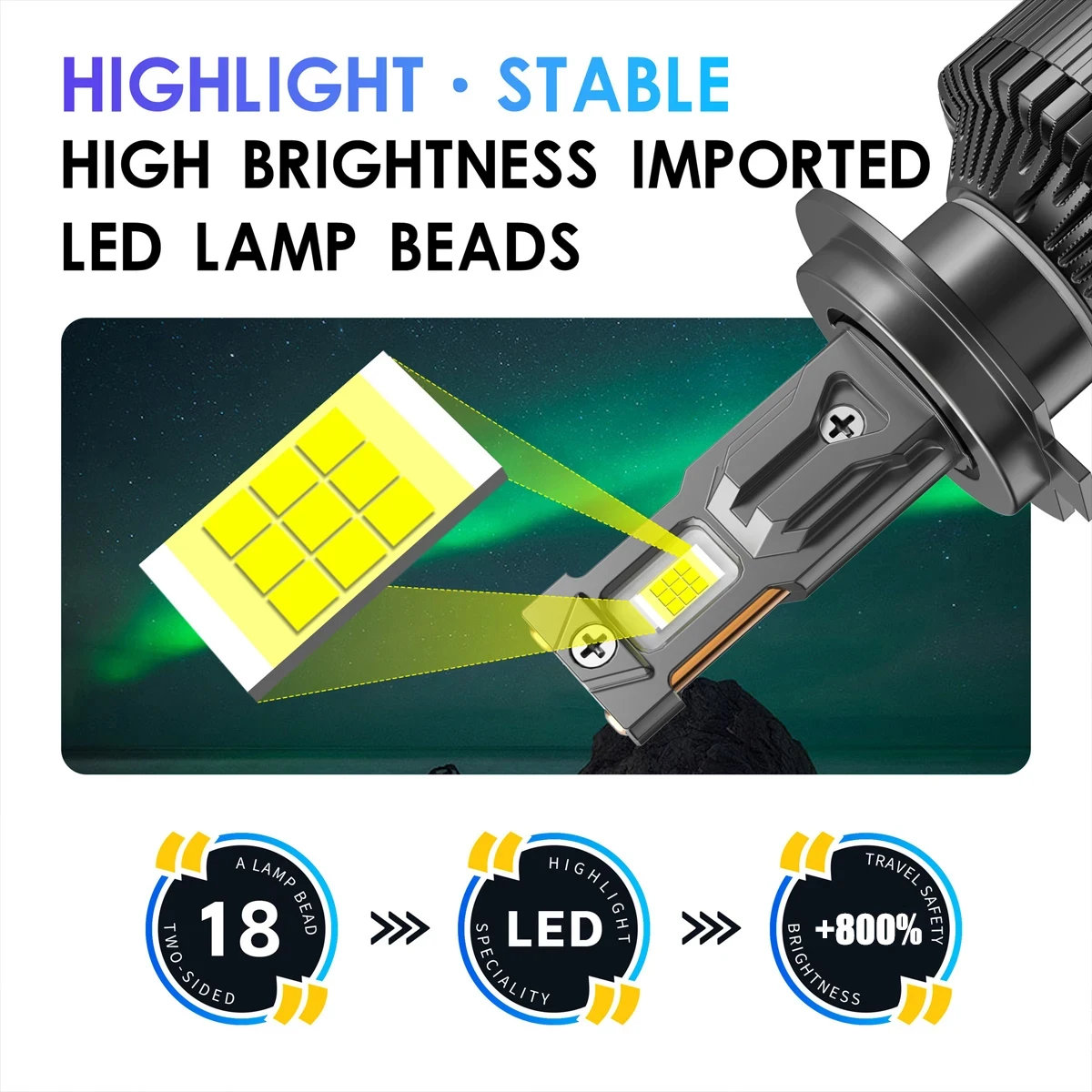 ZTZPIE 6000K HB3 HB4 9005 9006 H1 H7 H4 H11 9012 Bulb Canbus Led Lamp CSP 7750 Power Car Headlight Light Fog Light 600W 300000LM