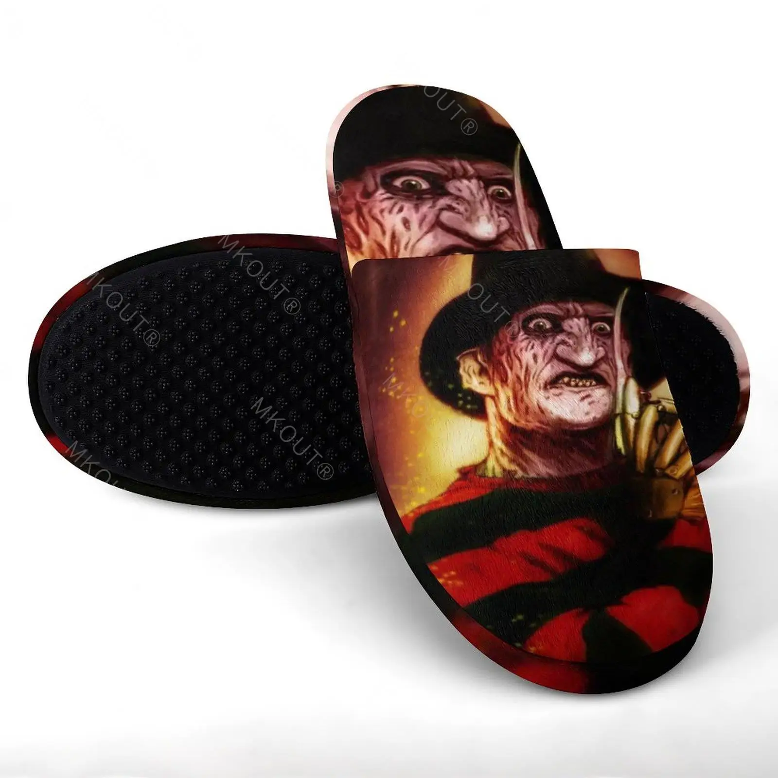 Freddy Krueger (22) Warm Cotton Slippers For  Men Women Thick Soft Soled Non-Slip Fluffy Shoes  Indoor House Slippers Size