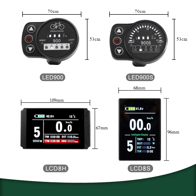 KT Ebike Display Kuteng 24V 36V 48V LCD3 LCD8S LCD8H LCD8HP LED900 LCD5 Electric Bicycle Bike Display for Electric Bike Kit