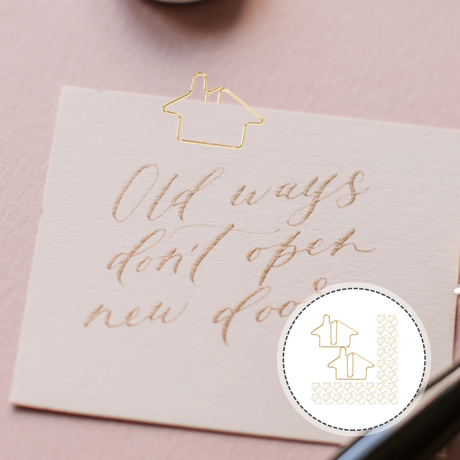 50 Uds Clips de Metal pequeños clips de papel para archivos de oficina documentos fotos notas forma creativa multiusos marcapáginas DIY decorativos