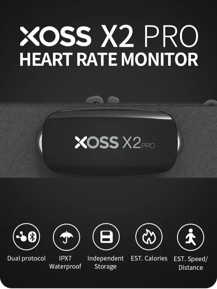 AliExpress XOSS X2 Pro Heart Rate Monitor Sensor Rechargeable Battery Charger Stores Of Data For Swimming Sailboat Fitness Running Cycling