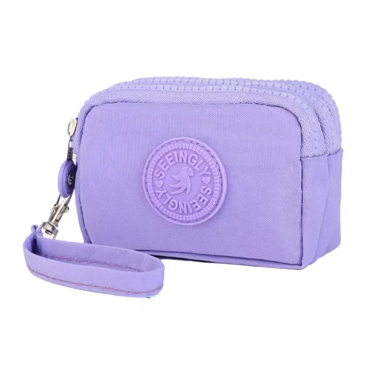 Three Layers Zipper Coin Purse with Large Capacity and Multiple Pockets for Bank Credit Card ID Card Holder and Earphone Storage