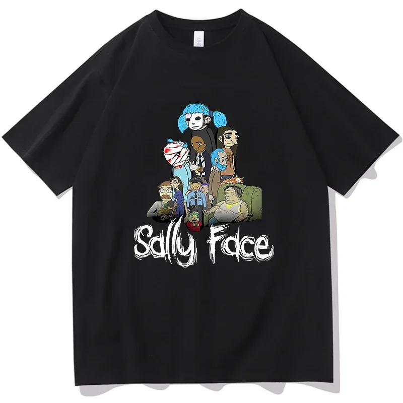 2023 Sally Face TShirt Game Shirt Harajuku Anime Clothes Women Men Fashion Casual Short-sleeve Tees TShirt Camisetas Streetwear