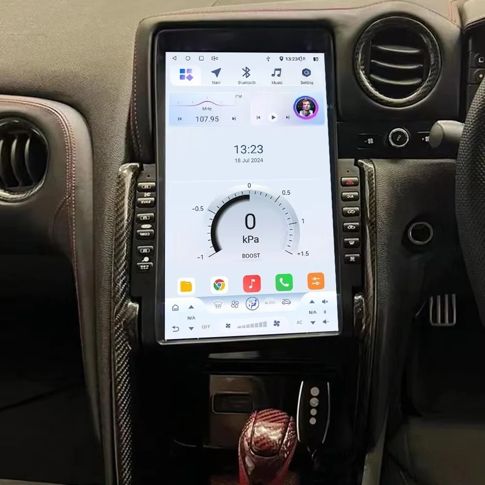 13.6Inch Android13 For Nissan GTR 2011-2017 right-hand drive CarPlay Car Radio GPS Navigation Multimedia Player Stereo Head Unit