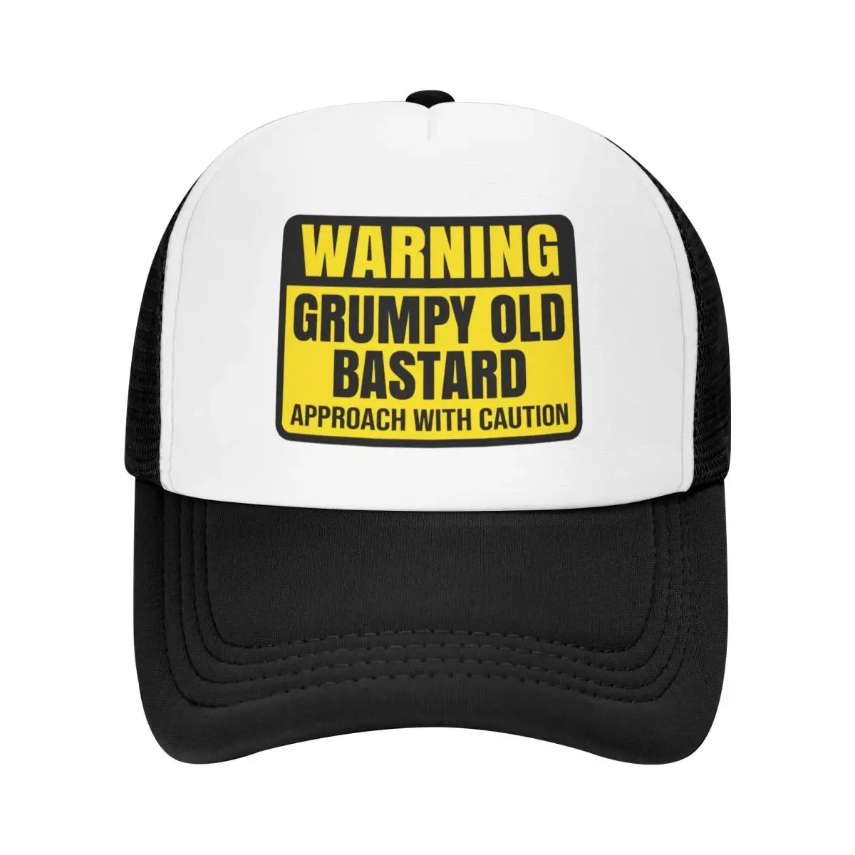 Warning Sign Grumpy Old Bastard Approach With Caution - Funny Man Grandpa Baseball Cap birthday Caps Women Men's