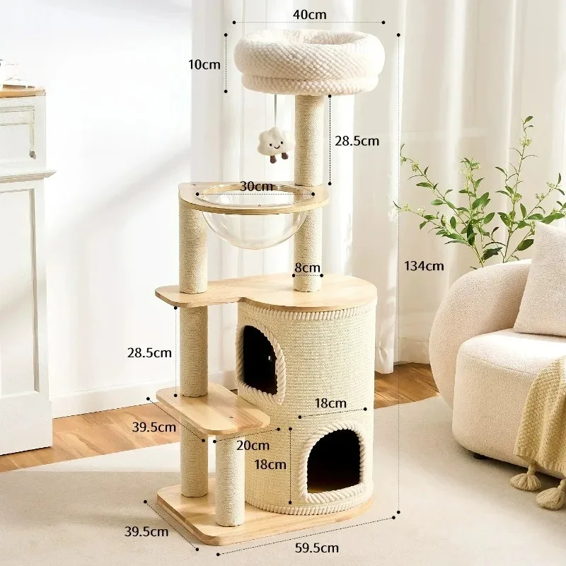 Factory Direct 2026 frame small apartment does not occupy the space capsule cat nest cat scratching board integrated four season