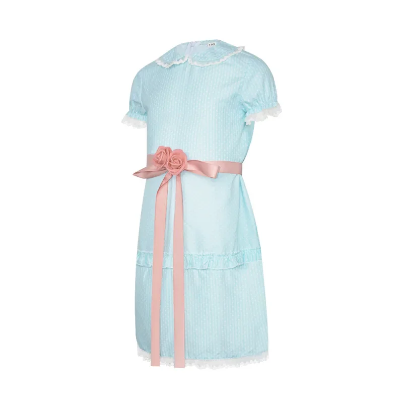 MN1 película The Shining Lisa Louise Burns Grady Twins vestido azul Halloween Puff manga trajes de Lolita vestido faldas arco para Gir9 * Jy