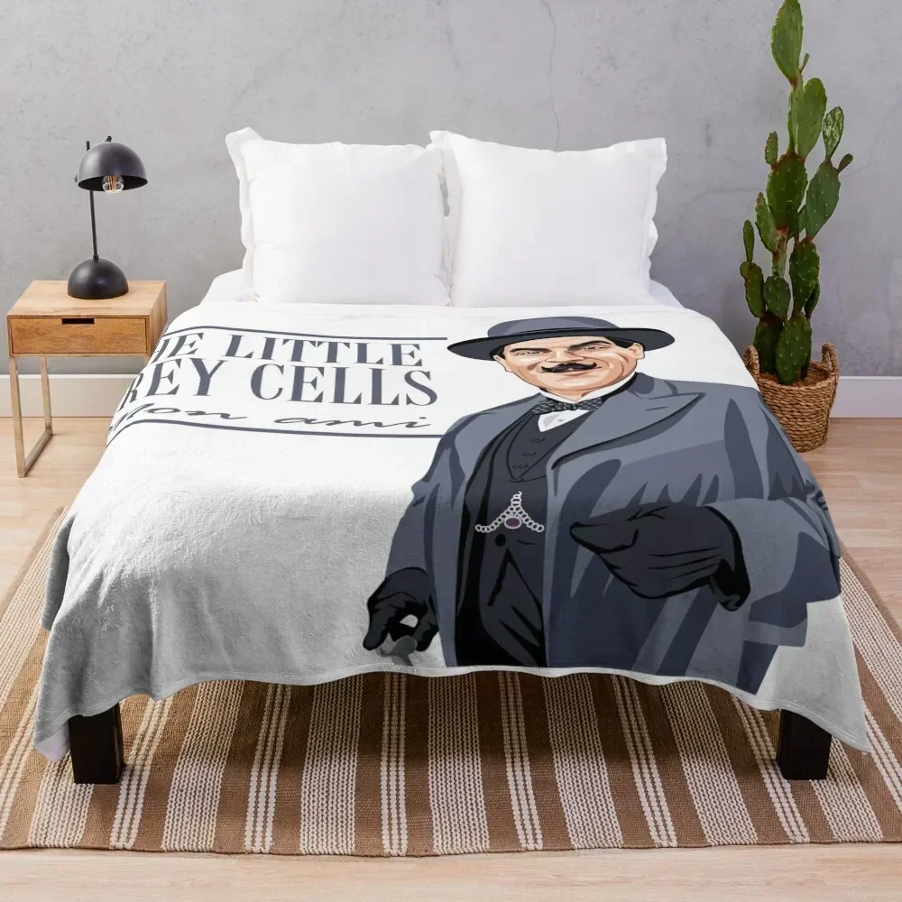 POIROT Mon ami Throw Blanket Flannel Shaggy Blankets