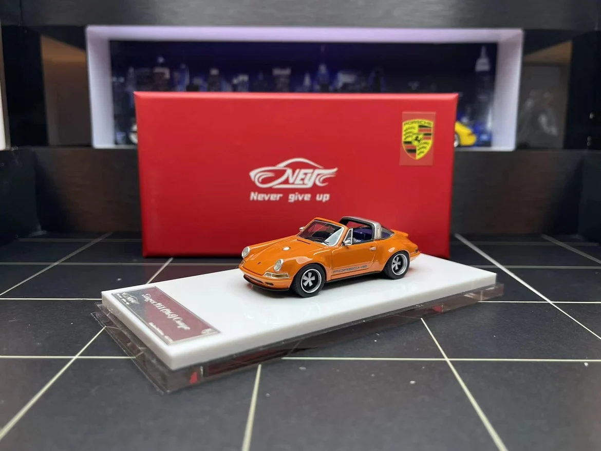 Diecast NEY 1:64 Scale Limited Edition Porsche 911 Singer 964 Coupe Resin Car Model Collectible Gift Souvenir Display Ornament