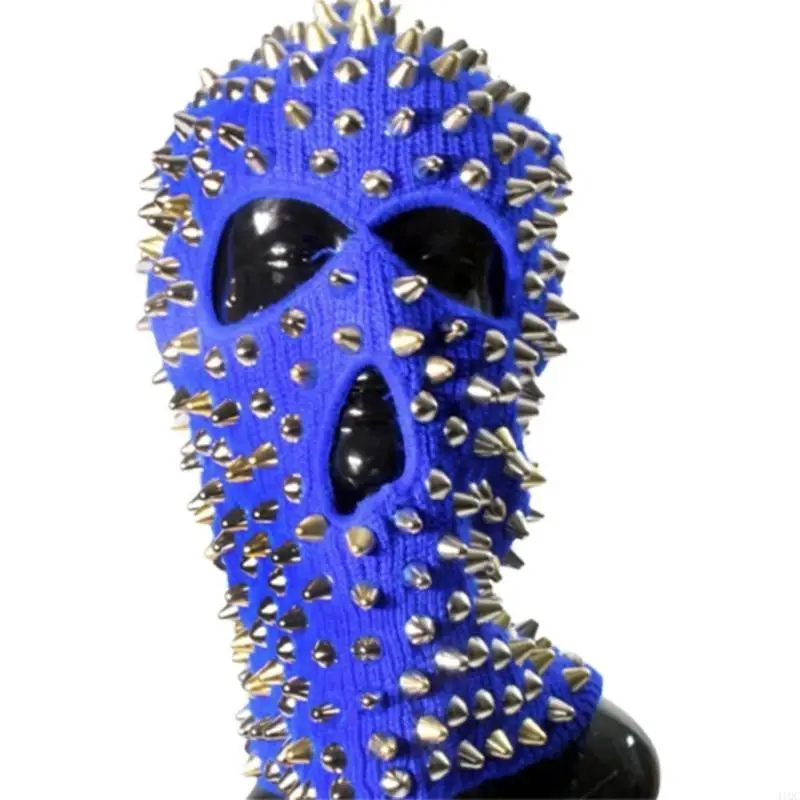 Knit Funny Balaclava Spiked Balaclava Halloween Balaclava Scary Balaclava Rivet Beanie Spiked Beanie Halloween Party Hat 