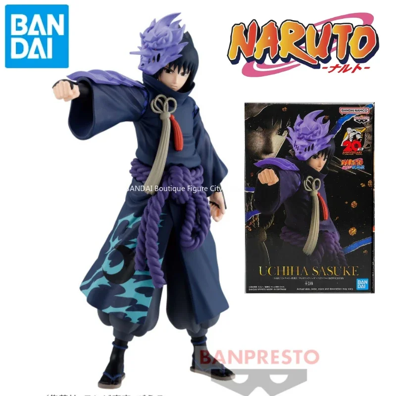 Novo em estoque Bandai Optical Factory 20o aniversário Figura Uchiha Sasuke Action Anime Model Collection