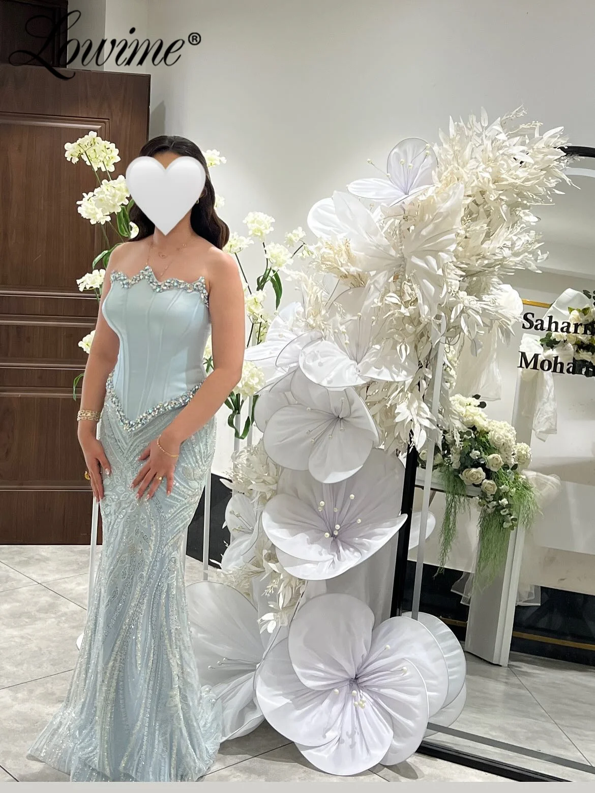 Vestido De noche De cristal sin tirantes azul De Arabia Saudita ocasión Formal 2026 vestidos De fiesta De cumpleaños De sirena personalizados batas De Soirée