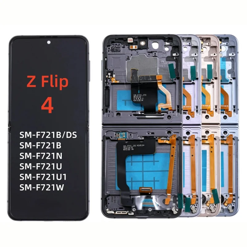 AMOLED Screen for Samsung Z Flip 4 SM-F7210 SM-F721U Screen Assembly Supportng 120HZ