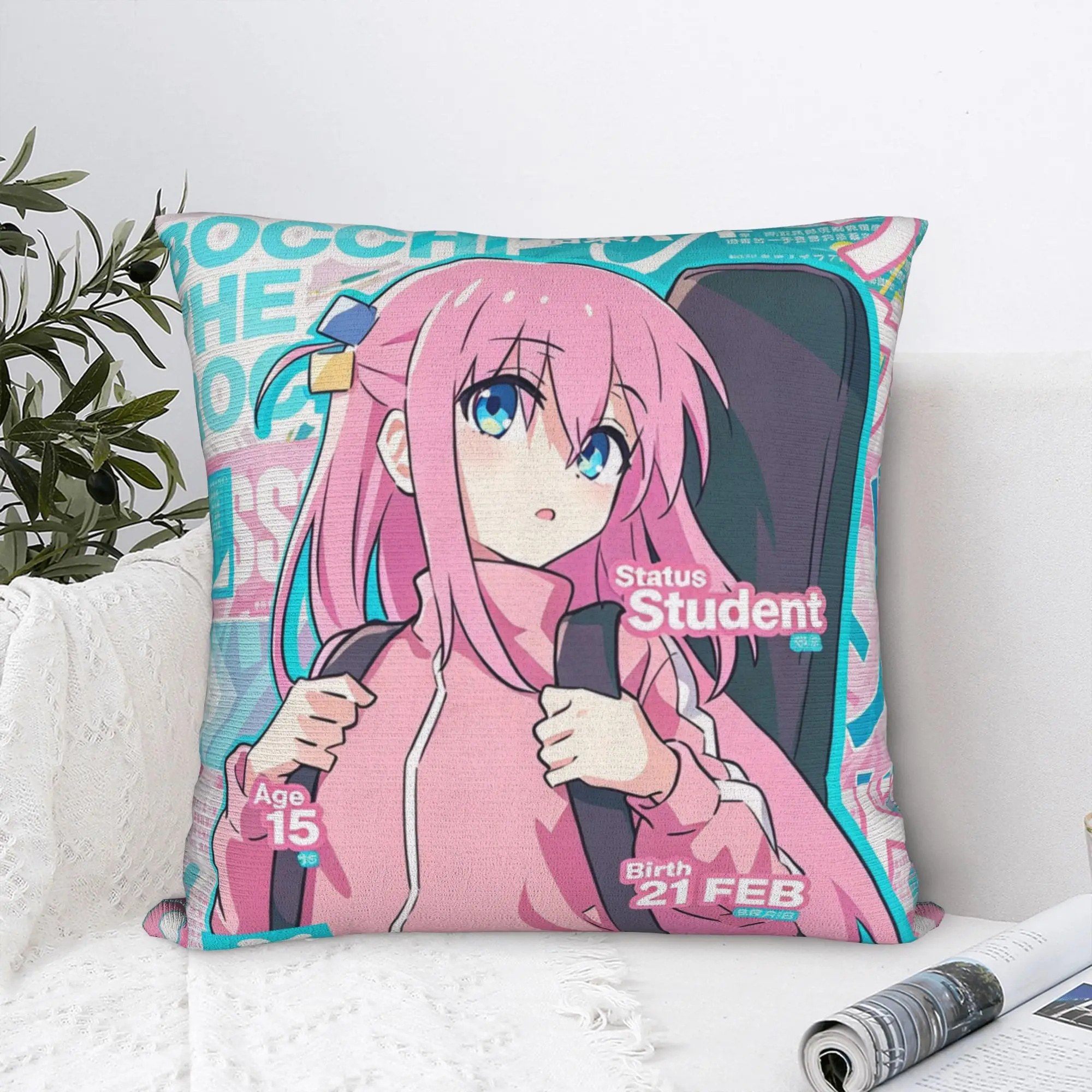 B-Bocchis the R-Rocks Luxury Throw Pillow Covers Home Decorative Anime Comic Cushion