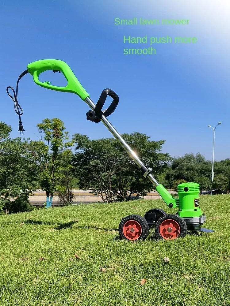 High-power electric lawn mower plug-in 220V push lawn mower small household lawn mower blade weeder