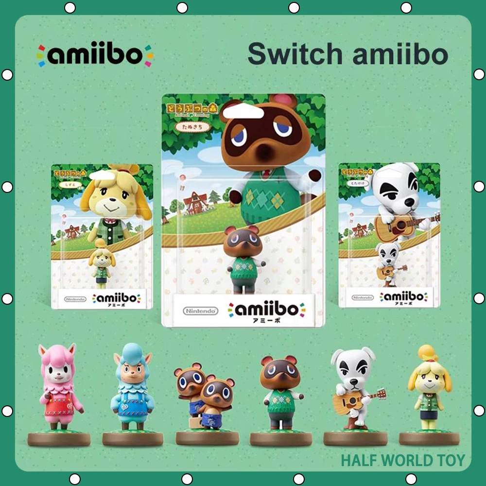 Фигурки животных NS Switch Amiibo, пересечение новых горизонтов, кавайные фигурки животных, игровые фигурки животных, пересечение карт, фигурка, куклы, игрушки, подарок