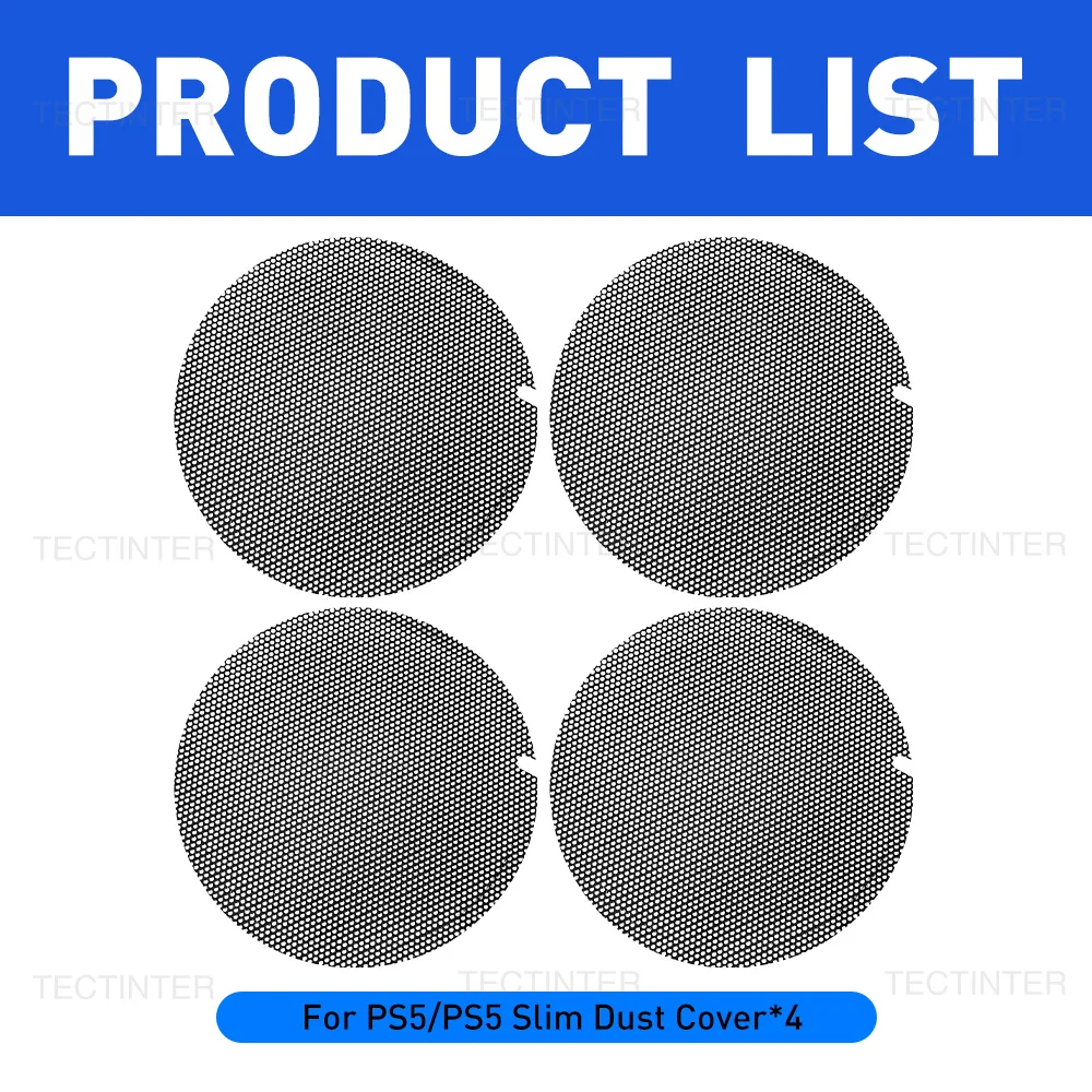1/2/4Pcs For PS5 Console Dust Filter Dustproof Mesh Case Cover for PS5/PS5 Slim Easy Cleaning For PlayStation 5 Game Accessories