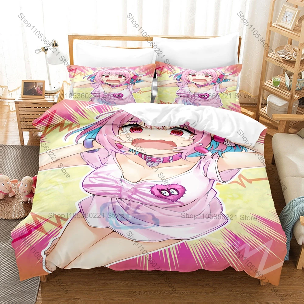 Popular Idol Yumemi Riamu 3 Pieces Printed Bedding Set Soft Bed Linen For Daily Use