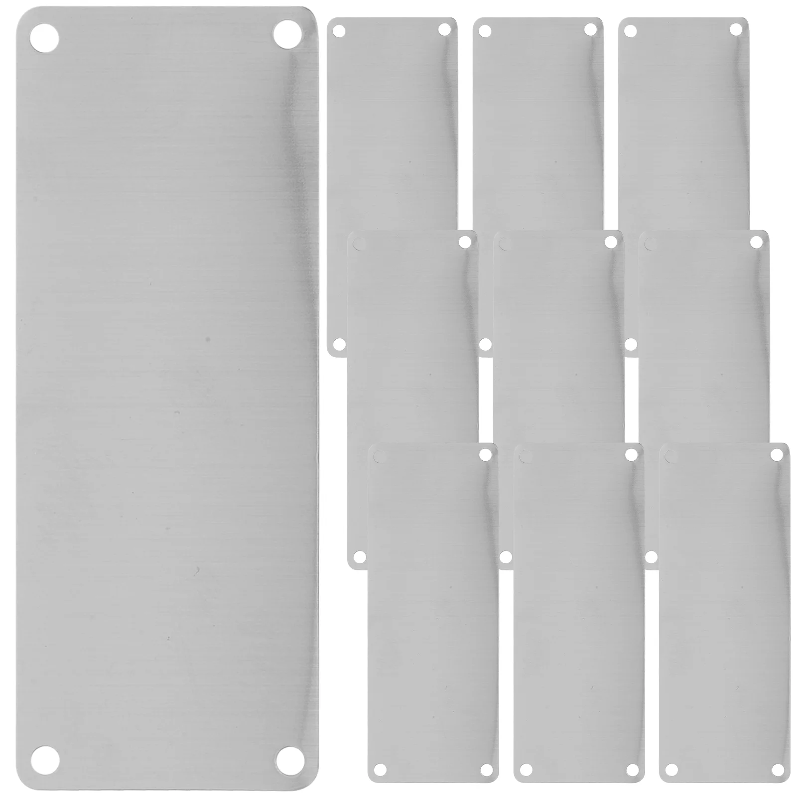 10Pcs 빈 스테인레스 스틸 금속 사인 사용자 정의 조각 플레이트 Diy 명찰 다기능 태그 도어 라벨 호텔 방 번호