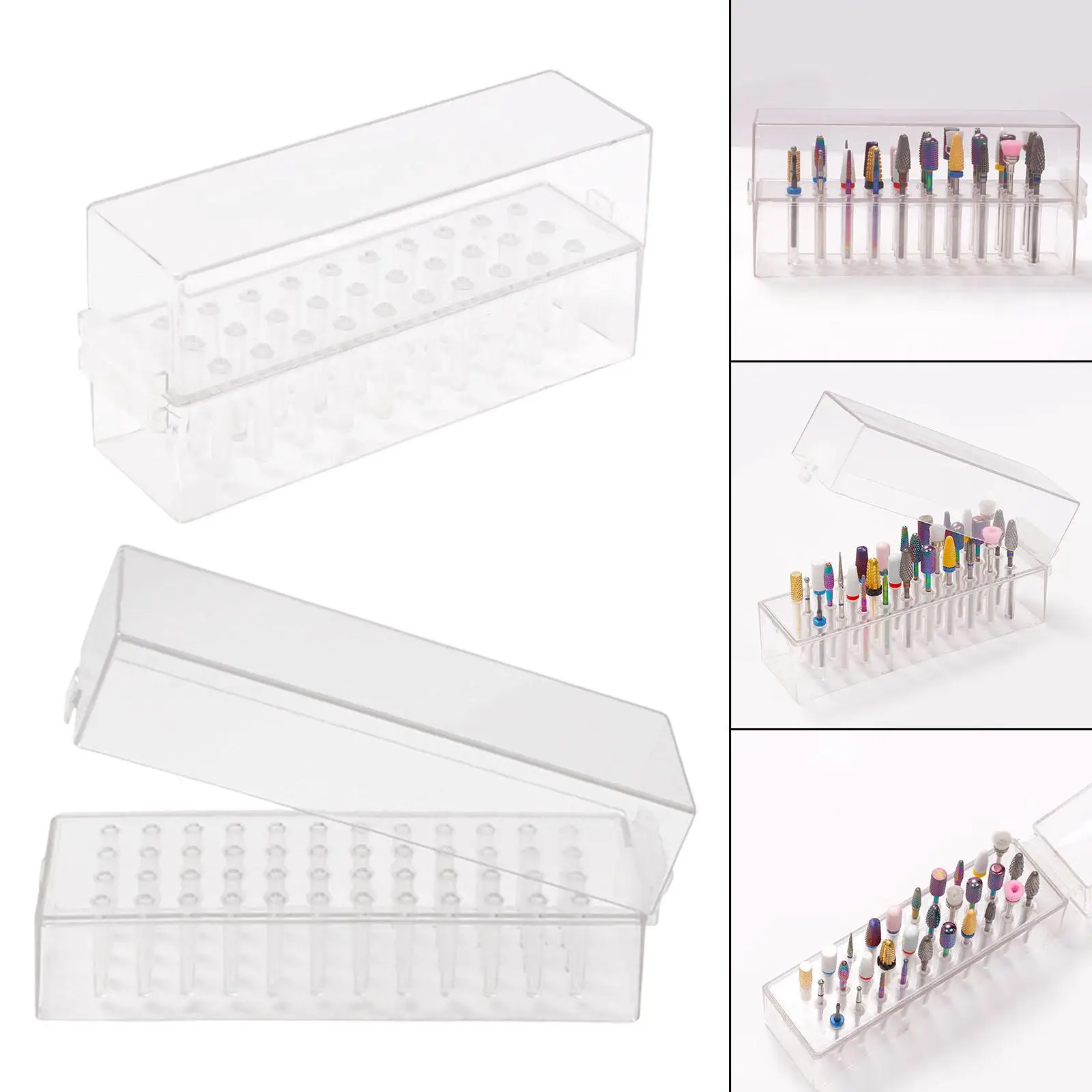 beautymall2017 Nail Drill box Container Tools Storage Safe Organizer for