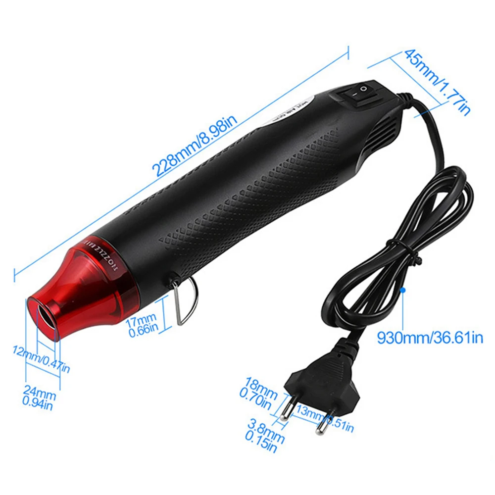 220/110V Hot Air Gun DIY Tool 300W Heat Electric Power Tool for DIY Crafts Candle Making Supplies Wax Melting Tools