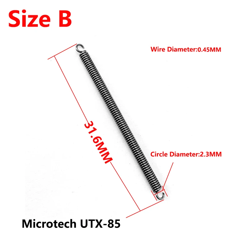 Imagem -04 - Microtech Ultratech Otf ut Série Utx70 Utx85 Faca Interruptor Molas Faça Você Mesmo Fazer Acessórios Parte Troodon Dirac Delta Utx85 Tamanhos