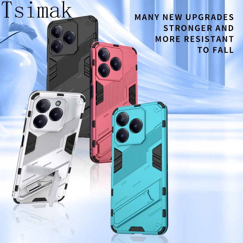 Shockproof Case For Realme C51 C53 C55 C61 C63 C65 C67 Note 50 4G Bumper Armor Back Holder Phone Cover for OPPO A79 5G Fundas