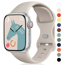 Strap For Apple Watch band 44mm 45mm 41mm 40mm 49mm 42mm Silicone Sport bracelet correa iwatch Series 8 Ultra 2 7 se 3 5 4 6