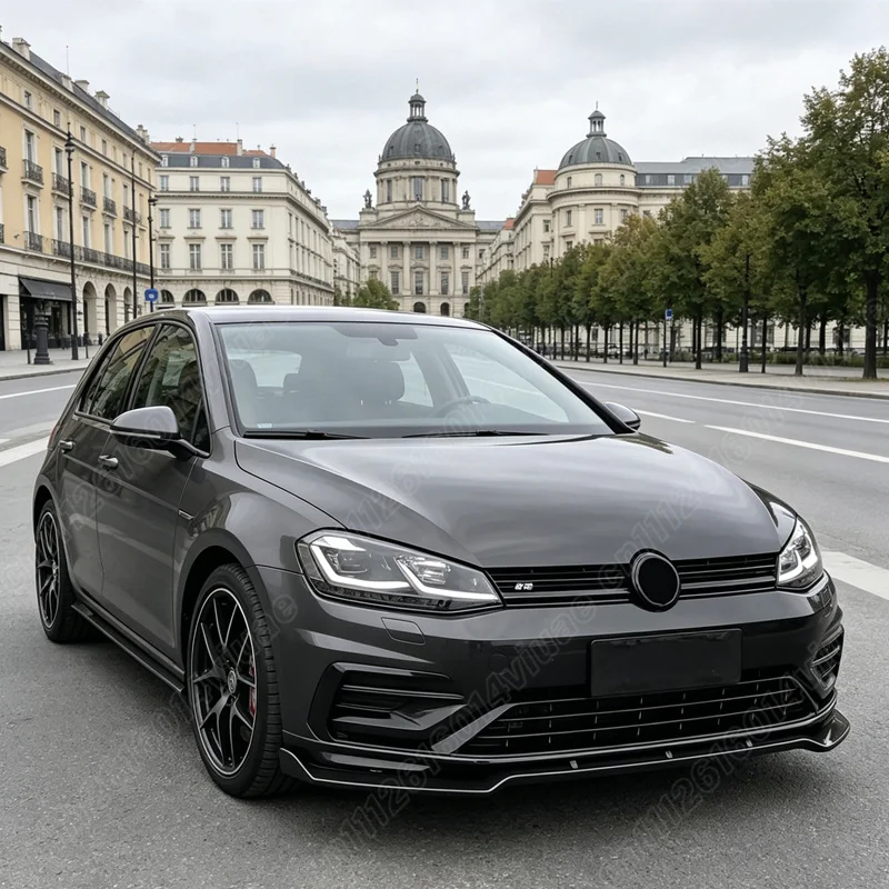 For VW Golf MK 7 7.5 GTI R R-Line 2012 2013 2014 2015 2016 2017 2018 2019 Front Bumper Lip Lower Splitter Spoiler Diffuser Trim - view 5