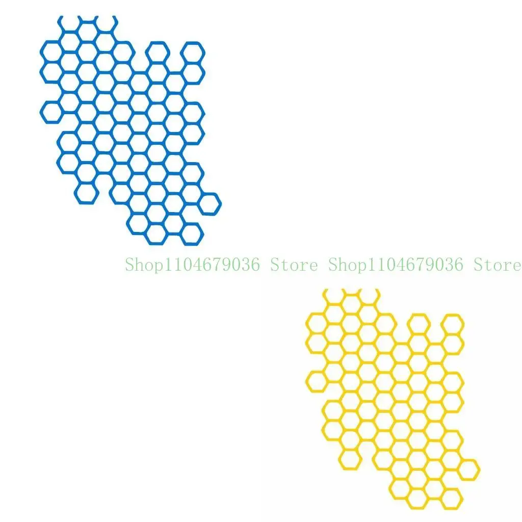 

652F Motorbike Sticker Honeycomb Helmets Decals Stickers PVC Waterproof for Motorbike