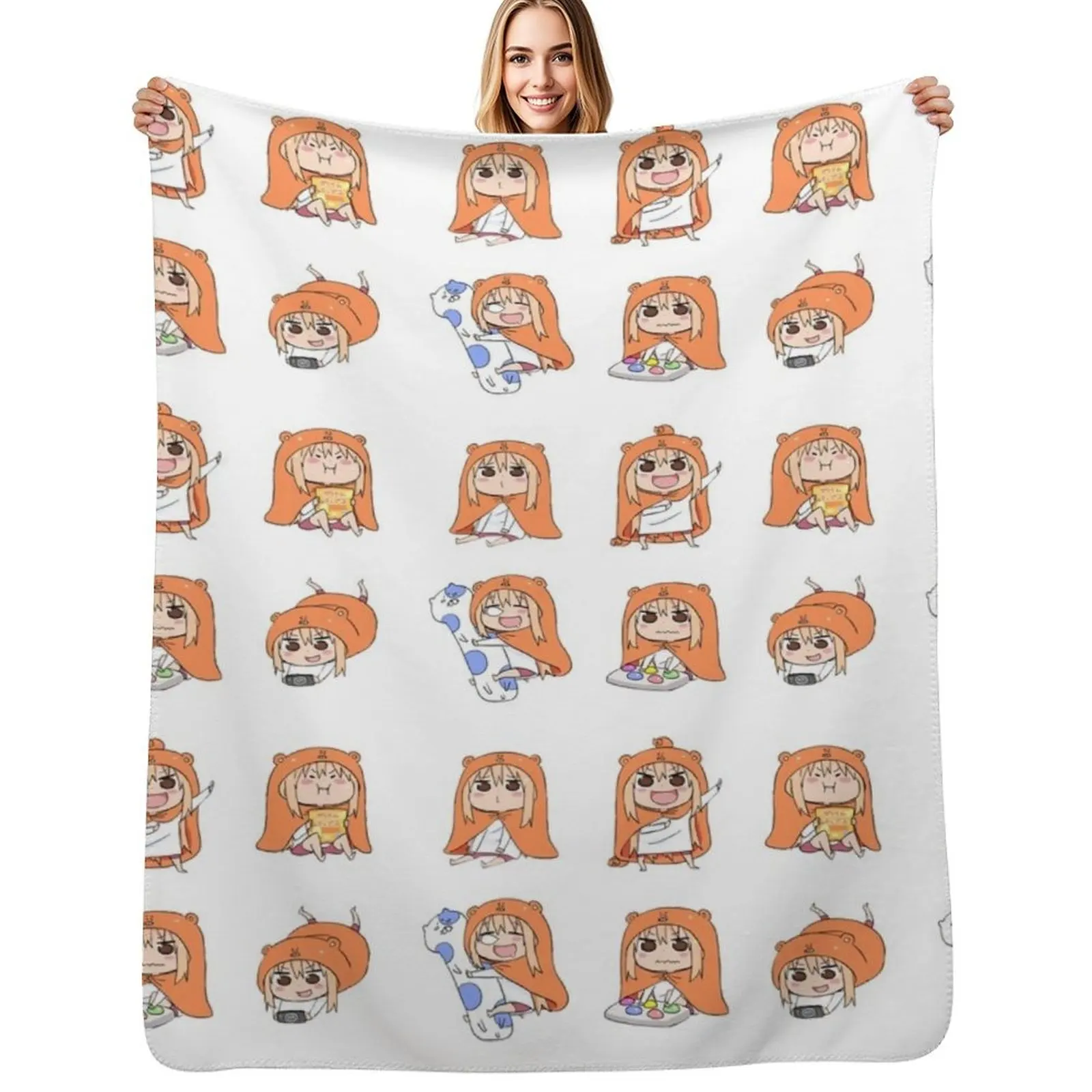 

umaru chan pack Throw Blanket Blankets Sofas Of Decoration Thin Furry Flannel Blankets
