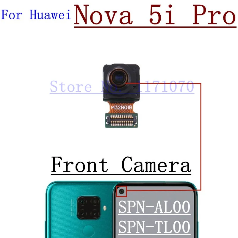 

Передняя задняя камера для Huawei Nova5i Nova 5i Pro Фронтальная селфи Широкий обратный модуль основной камеры Гибкий кабель Запасные части