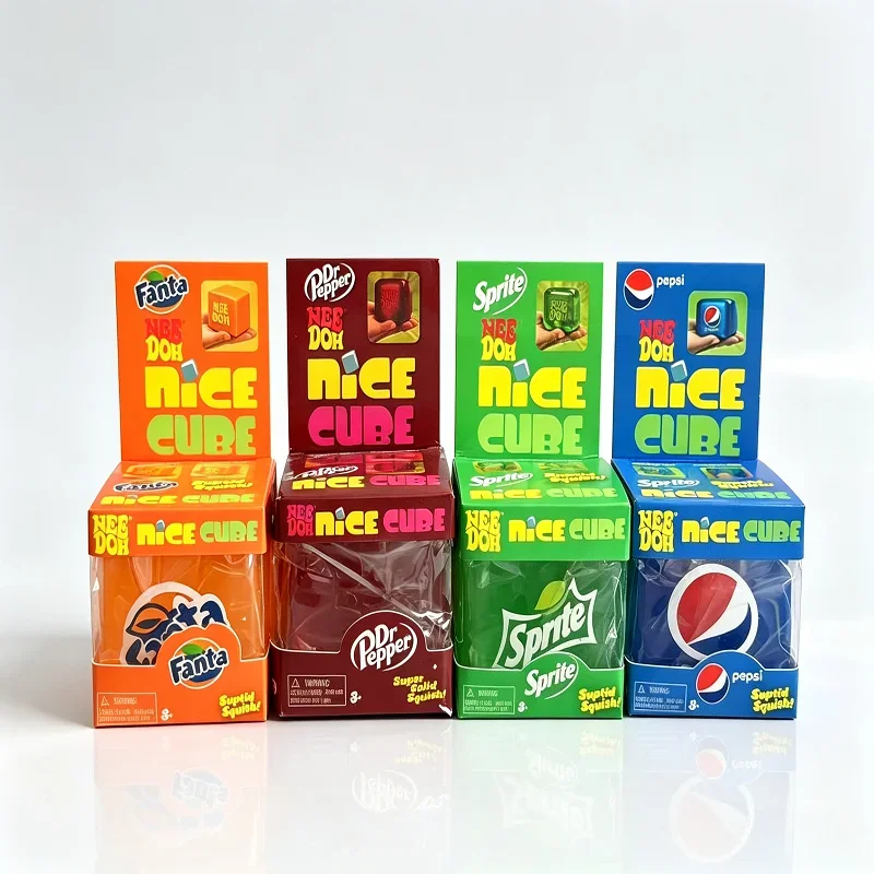 Dr Pepper Nee Doh Nice Cube Squeeze Squish Soft Jelly Cube for Stress Calming Sensory Aid to Ease Anxiety & Daily Tension