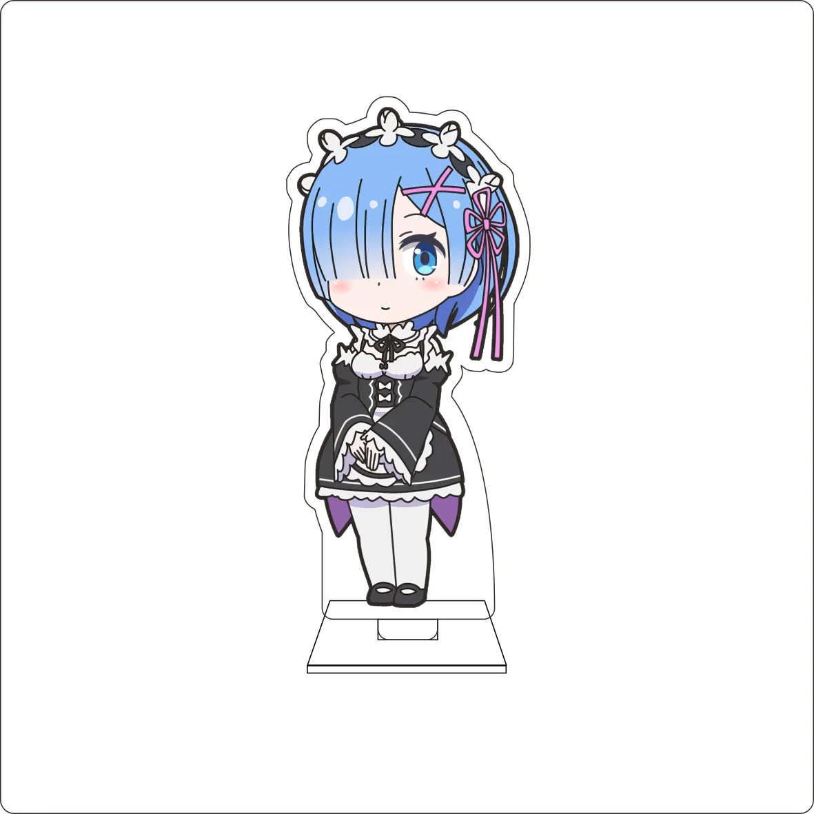 10CM Anime Re:ZERO - Starting Life in Another World Cosplay Cute Acrylic Figure Stand Plate Emilia Rem Ram Ornaments Gifts view 6