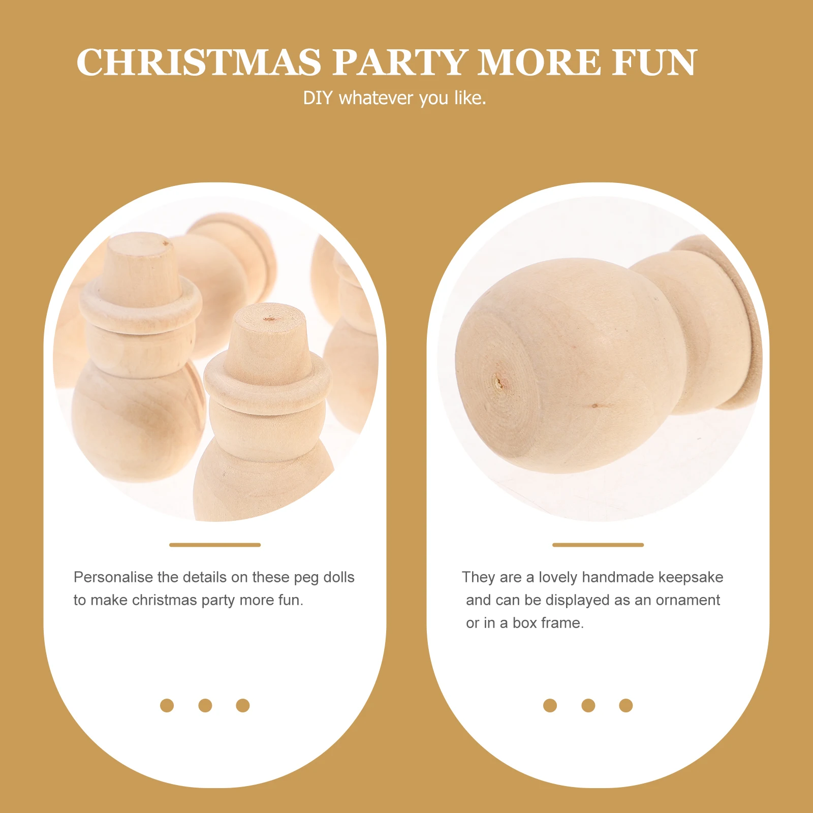 

20Pcs Snowman Wooden Unfinished Natural Material DIY Painting Craft Kids Gift Home Ornament Snowman Wooden